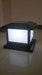 Ready Stock solar Led Outdoor Light Waterproof Garden Energy Saving Solar LED Stigma Pillars Post Lamp Household European-style Garden Courtyard Solar Post Light Twocolor  (1 Year Warranty)