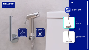 SELLEYS Classic Chrome & Matt Bidet S6105-H/S S6130-H/S (Head and Set Available!)