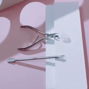 1 Set Pembersih Kutikel Kuku Nail Art Cuticle Nipper Pusher