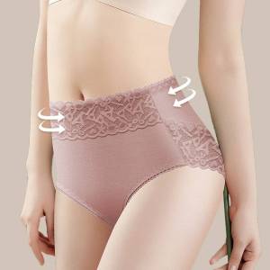 3/5Pcs Women High Waisted Panties Cotton Knickers Ladies Briefs Female Lace Underwear M-XXL