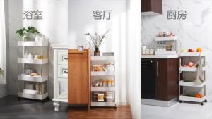 Kệ đựng đồ đa năng 3 tầng4 tầng có bánh xe đẩy chuyên dụng cho spa phòng tắm bếp chất liệu inox cao cấp