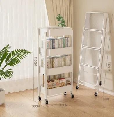 maitian | Foldable Mobile Storage Cart Simple Bookshelf Design