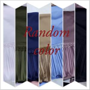 Telekung Princess Telekung Putih Pleated Ropol Ruffle Renda Percuma Beg Uncang Travel