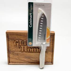 Cuisinart Original/Authentic Classic Color Band 5" Santoku Knife with Guard - Black or Blue