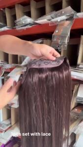 ZZHAIR 100% Brazilian Human Remy Hair Extensions 16"-24" 5Pcs Set 120g-140g Five Piece Clips In Natural Straight 1x25 4x5