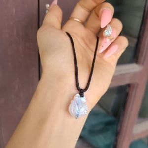 Q907 Vòng cổ hồ ly Moonstone đá Mặt Trăng tết dây dù Thái Kim và Thuỷ - Phong Thuỷ TUDO P