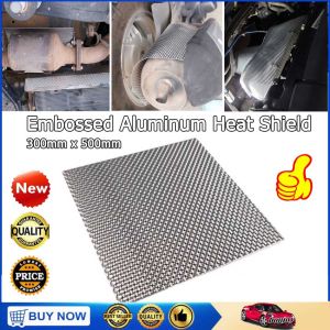 High Quality Embossed Aluminum Heat Shield Firewal Floor Pan Fuel Tank Silver Turbo Manifold 300mm X 500mm Aluminum