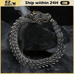 3D Retro Chinese Style Dragon Bracelet For Men Trendy Personality Domineering Faucet Collection-Level Smart Dragon Bracelet