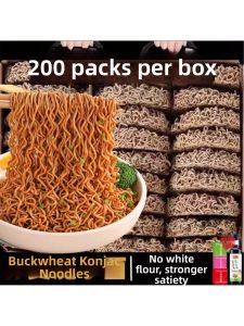 Low Fat Whole Grain Buckwheat Konjac Noodles Instant Noodles