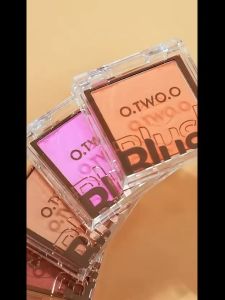 O.TWO.O Blush On Single Palette Face Makeup Powder High Pigment Smooth Silky Glow