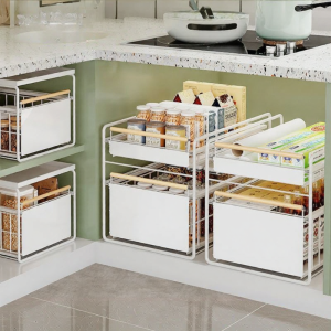 Pull-out Multipurpose Drawer Organizer for Kitchen
