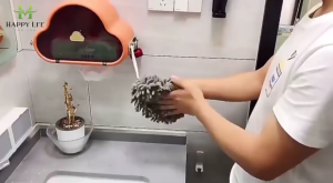 Bông Lau Tay Treo Tường Microfiber Siêu Thấm – Khăn Lau Tay Nhanh Khô Có Dây Treo Tiện Lợi