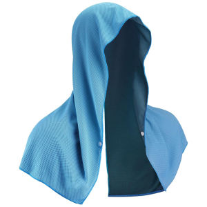 Cooling Hooded Towel UV Protection Ice Silk Scarf Shawl Quick Dry Neck Face Wrap Sun Protection Beach Sports Running Outdoor