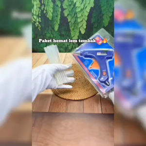 paket alat lem tembak dan refill lem tembak 10pcs glue gun + glue stick