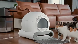 Automatic Cat Litter Box 65L Smart Auto Cleaning Cat Litter Box Self Robot Box for Multiple Cats Advance Intelligent WiFi Controlled Pet Tray with Safety Protection APP Control