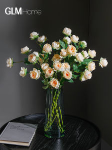 Nordic Style Artificial Flowers Rose Decorative Table Centerpiece Living Room Home Decor Dried Flower Bouquet Silk Flower Arrangement