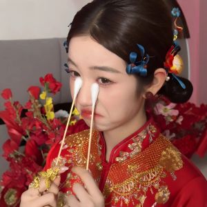 ZLVOEY | Tear Stop Cotton Swabs For Bride Anti-Smear