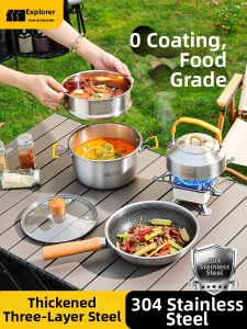 TanXianZhe | Stainless Steel Camping Cookware Set