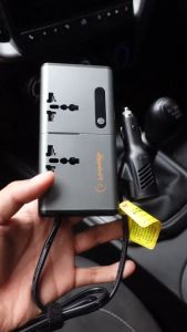 200W อินเวอร์เตอร์ แปลงไฟ 12v เป็น 220v DC 12V เป็น AC220V ตัวแปลงรถยนต์พร้อม 1.2A และ USB 2.4A USB QC3.0 1พอร์ตแบบ C ตัวแปลงไฟในรถ อินเวอร์เตอร์แปลงไฟ หม้อแปลงไฟ 12v 220v car inverter 12v to 220v