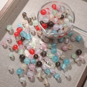 8mm/10mm 10pcs/bag Resin Glitter Cat Eye Beads For Handmade Bracelet Necklace Earring Keychain DIY Craft Jewelry Making Accessories