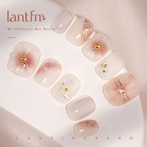 LTF Original Sweet Heart Bubble สติกเกอร์เล็บใส่ได้คุณภาพสูง สไตล์หัวใจลายจุด ตาแมว สีชมพู ผลิตจากจีนแผ่นดินใหญ่