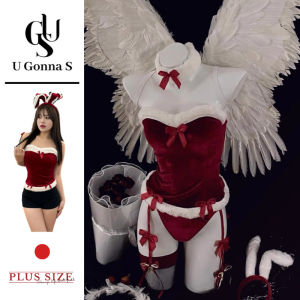U Gonna S Đồ lót giáng sinh cho nữ đồ ngủ màu đỏ không tay Bodycon v-cổ hở lưng nâng ngực thời trang đàn hồi ngủ bên 2025 thiết kế mới quà tặng cho bạn gái