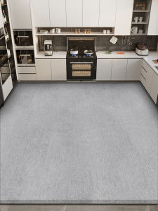 Kitchen Mat Non-Slip Waterproof Oil-Resistant Leather Carpet PVC Floor Doormat Easy Clean Home Use Modern Simple Style Square