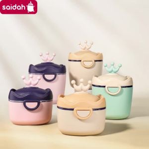 330ml/500ml Carton Crown-Shape Infant Baby Milk Powder Snacks Storage BoxSecure Lock & Portable Container Ideal for Travel