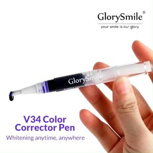 GlorySmile V34+ PAP Teeth Whitening Pen 3-Pack - Anti-Yellow Stain & Oral Cavity Whitening with Color Corrector