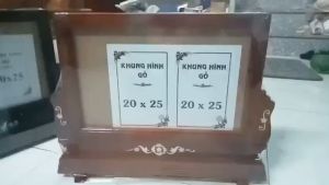 khung ảnh thờ gô khung đôi có chân 20x25* 20x30 có 2 màu nâu và đen