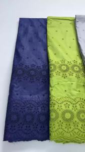Vải Ren Thụy Sĩ Châu Phi Màu Xám Cao Cấp Dành Cho Nam Chất Liệu Cotton Khô Thêu Tay Thân Thiện Với Môi Trường Khổ Rộng 51/52 Thích Hợp Cho Các Dịp Trang Trọng