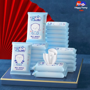 TOY😊พร้อมส่ง💯 ทิชชู่เปียก [1 ห่อ] [10 แผ่น/ห่อ] เช็ดชู่เปียก แผ่นทำความสะอาด สูตรอ่อนโยน ทิชชู่เปียกเด็ก