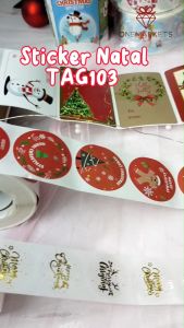 Stiker Natal & Aksesoris Ucapan: Desain Stiker Natal TAG103