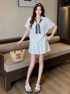 Bộ Quần Áo Hè Phong Cách Retro Elegance Kích Cỡ Lớn