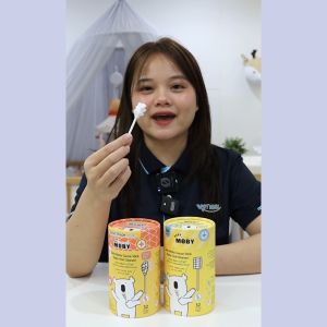 Baby Moby แปรงผ้าก๊อซ ผ้าก๊อซสเตอไรส์ชนิดแท่ง ที่เช็ดลิ้นเด็ก เช็ดฟัน ทำความสะอาดช่องปากเด็ก