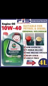 FIS Castrol Original Engine Oil Magnatec 10W-40 4Liter SN/CF ACEA A3/B3 Semi Synthetic Minyak Hitam Enjin Kereta 10W40