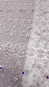 African Guipure Cord Lace Fabric with Luxury 3D Rhinestones Water Soluble French Style Nigerian Design For Womens Dress Sewing