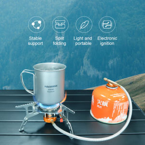 PACOONE Camping Gas Stove For Hiking Burner Strong Fire Heater Tourism Foldable Cooker Survival Furnace Supplies Equipment Picnic