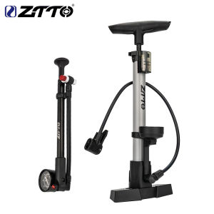 ZTTO High-Pressure Bicycle Floor Pump with Gauge Presta AV FV Compatible MTB Fork Shock Inflator for Schrader Valves