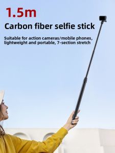 New Carbon Fiber Invisible Selfie Stick for DJI Osmo 360 Panoramic Sports Camera X5 Action Camera Adjustable Angle Aluminum Alloy