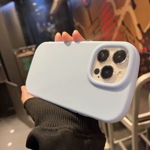 Ốp Điện Thoại Di Động Thích Hợp Dùng Cho Iphone15promax Hình Bầu Dục Vỏ Bảo Vệ Nữ Mẫu Mới 14promax Iphone Vỏ Mềm Plus Chống Vân Tay X Rơi XR Màu Trơn 13P Đáng Yêu Đơn Giản 12