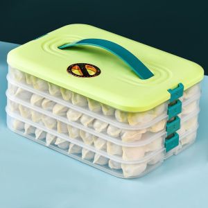 Freezer Proof Dumpling Storage Box ness Preserving Dumpling Container Home Use Fast Freezing Box Refrigerator Organizer