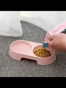 ชุดชามให้อาหารสัตว์เลี้ยง ชามให้อาหารและน้ำสำหรับสุนัขและแมว ชามอาหารสัตว์เลี้ยง