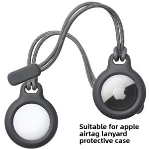 Pet Friendly Silicone AirTag Protective Cover with Lanyard for Keychains And Tracker Accessories Suitable for Cats And Dogs