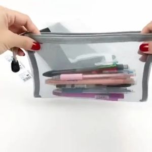 Dompet/Tempat Pensil Transparan Simple Pouch Korea Serbaguna ATK006 - LPM