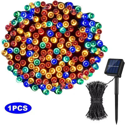 【NN77】12M LED Solar 100LED Christmas Lights Outdoor Waterproof For Party Fairy Garden Xmas Tree Decoration Solar Lights【W7】