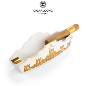 Ceramic Ashtray with Large Diameter Multi-Slot Design and Anti-Slip Base Gift Box