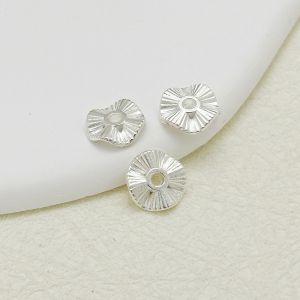 สร้อยคอ สร้อยข้อมือ DIY แฮนด์เมด ทองคำชุบทอง 18K ทรงกลม ขอบสีเขียว ลูกปัดแยกสีเงิน ลูกปัดแยกสีทองแดง ลูกปัดแยกสีทองแดง