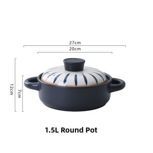 ZHIZHOU | Ceramic Hand-painted Pot for Stewing Soup and Clay Pot Rice at Home