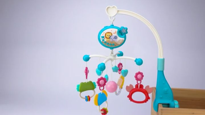 Baby Crib Toys Hanging Rotating Animals Rattles Nursery Toys Baby Crib Mobile Bed Bell Control Rotating Infants 0 6 Months